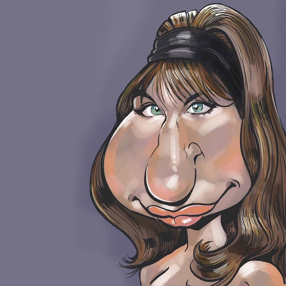 Karikatur Barbra Streisand von Schnellzeichner Arnd Hawlina Karikatur Barbra Streisand von Schnellzeichner Arnd Hawlina