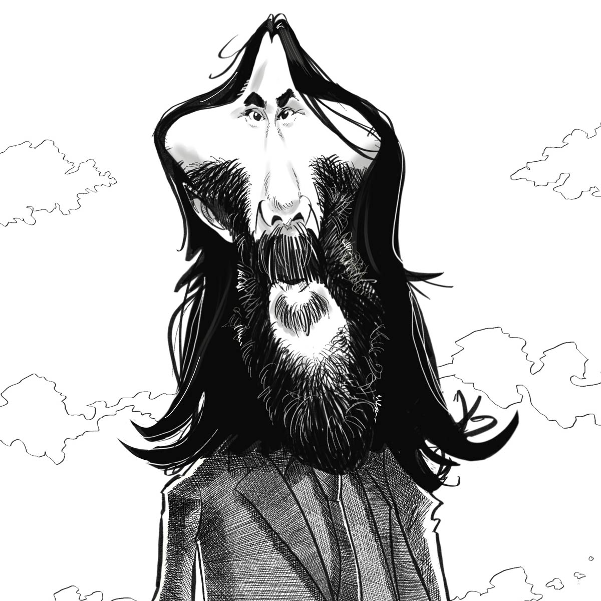 Karikatur Keanu Reeves von Schnellzeichner Arnd Hawlina Karikatur Keanu Reeves von Schnellzeichner Arnd Hawlina