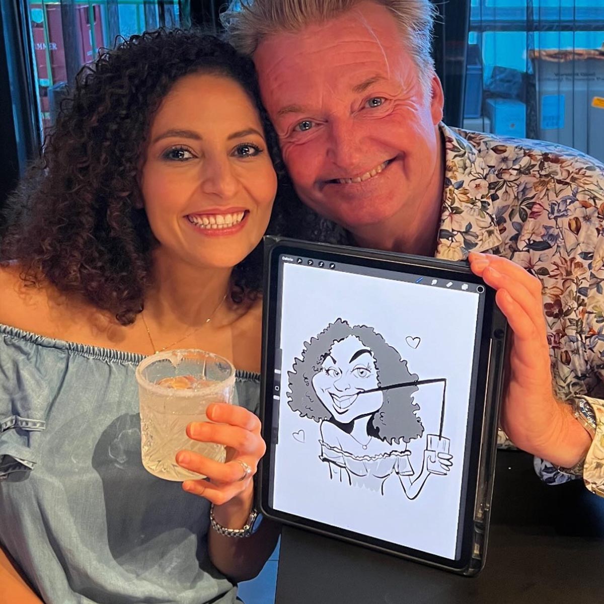 Karikatur von Messe- und Firmenevent Karikaturist Arnd Hawlina