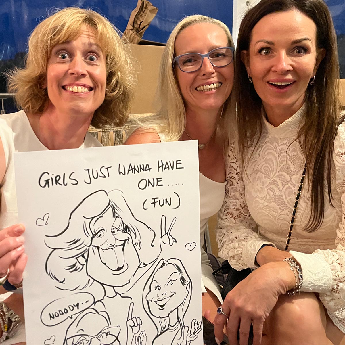 Karikatur von Hochzeits-Karikaturist Arnd Hawlina Karikatur von Hochzeits-Karikaturist Arnd Hawlina