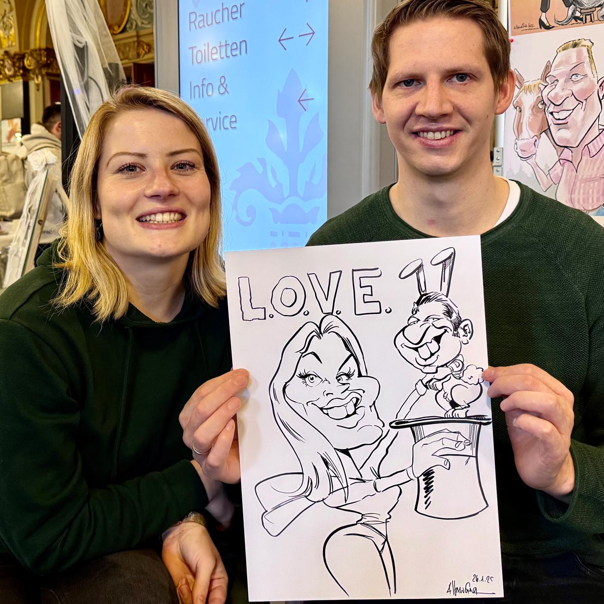 Karikatur von Messe-Karikaturist Arnd Hawlina Karikatur von Messe-Karikaturist Arnd Hawlina