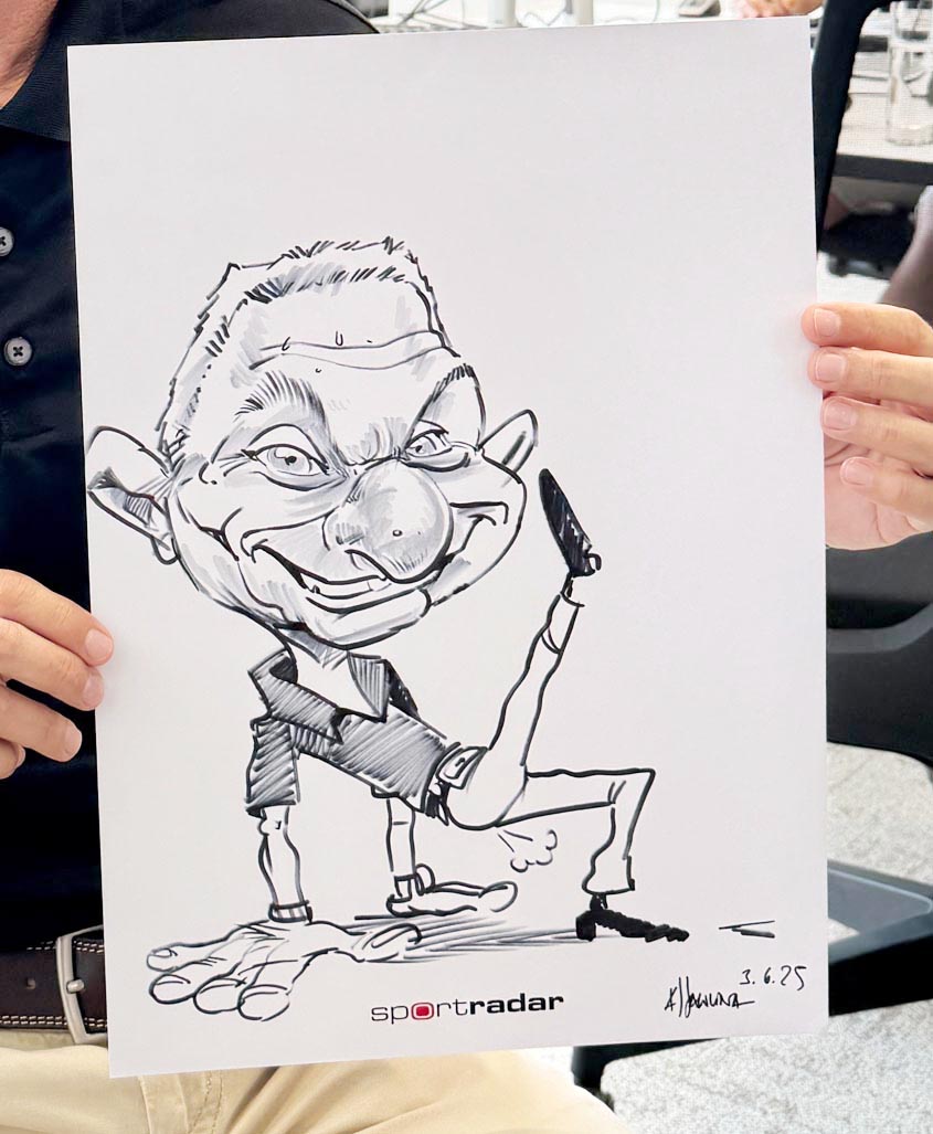 Karikatur von Schnellzeichner & Karikaturist Arnd Hawlina